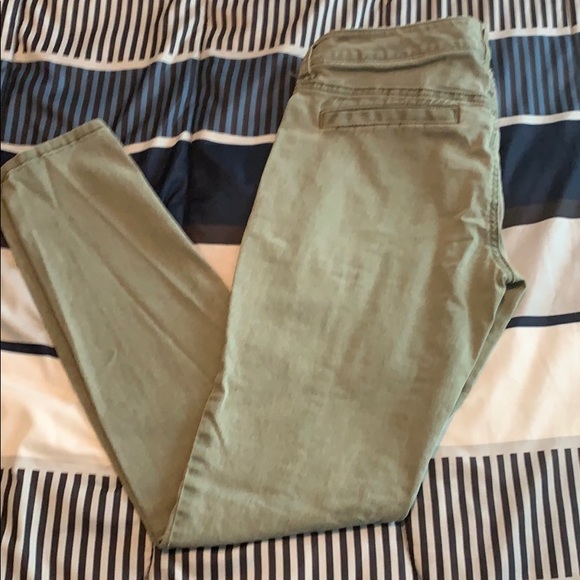 Olive Green American Eagle Skinny Jeans - Picture 2 of 6